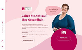 Abbildung der Startseite von Mammographie Screening Programm