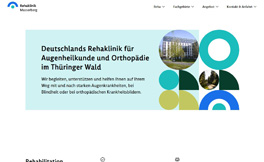 Abbildung der Startseite von Rehaklinik Masserberg