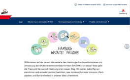 Abbildung der Startseite von Digitaler Landesaktionsplan Hamburg